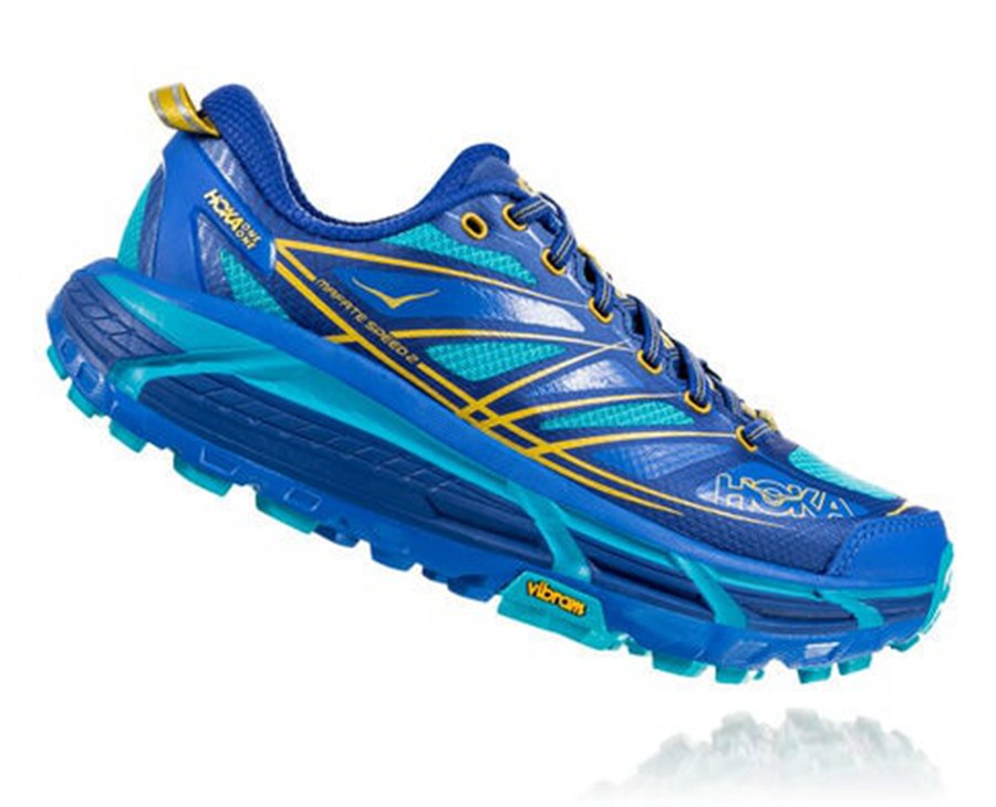 Hoka One One Trailove Tenisky Damske Modre - Mafate Speed 2 - 46270-FWPX